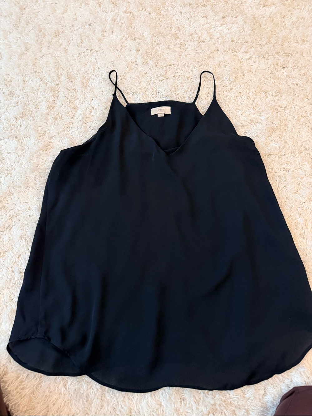 LOFT Black V-Neck Spaghetti Strap Cami Tank